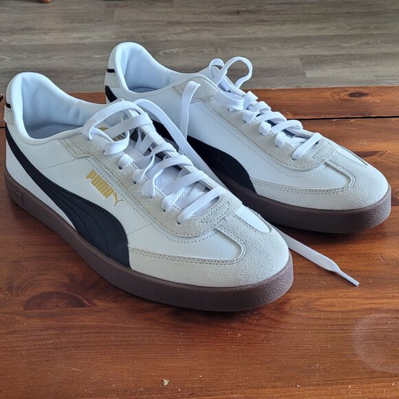 Puma Men’s Super Liga OG Retro Sneakers White/Black (Size 12) - Picture 1 of 7